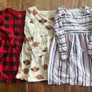 Wonder Nation Kids Dress Set - Red, Cream, Multicolor